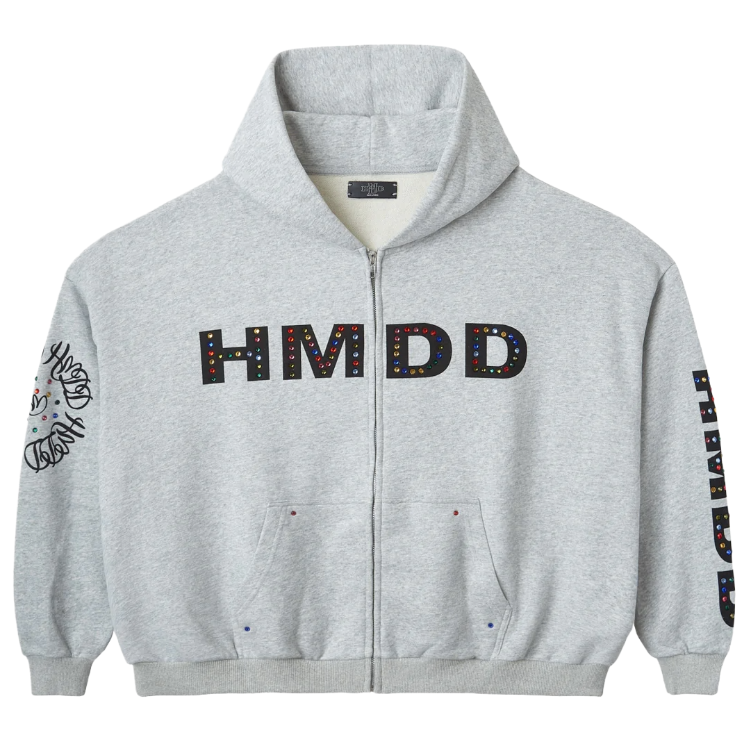 HMDD Chimstone Zip-Up Hoodie Grey