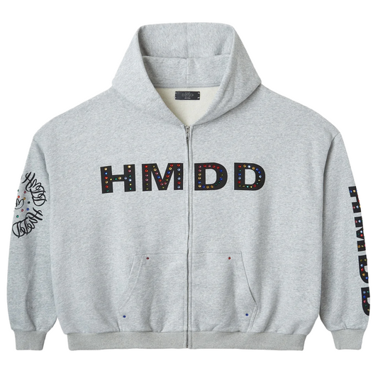 HMDD Chimstone Zip-Up Hoodie Grey