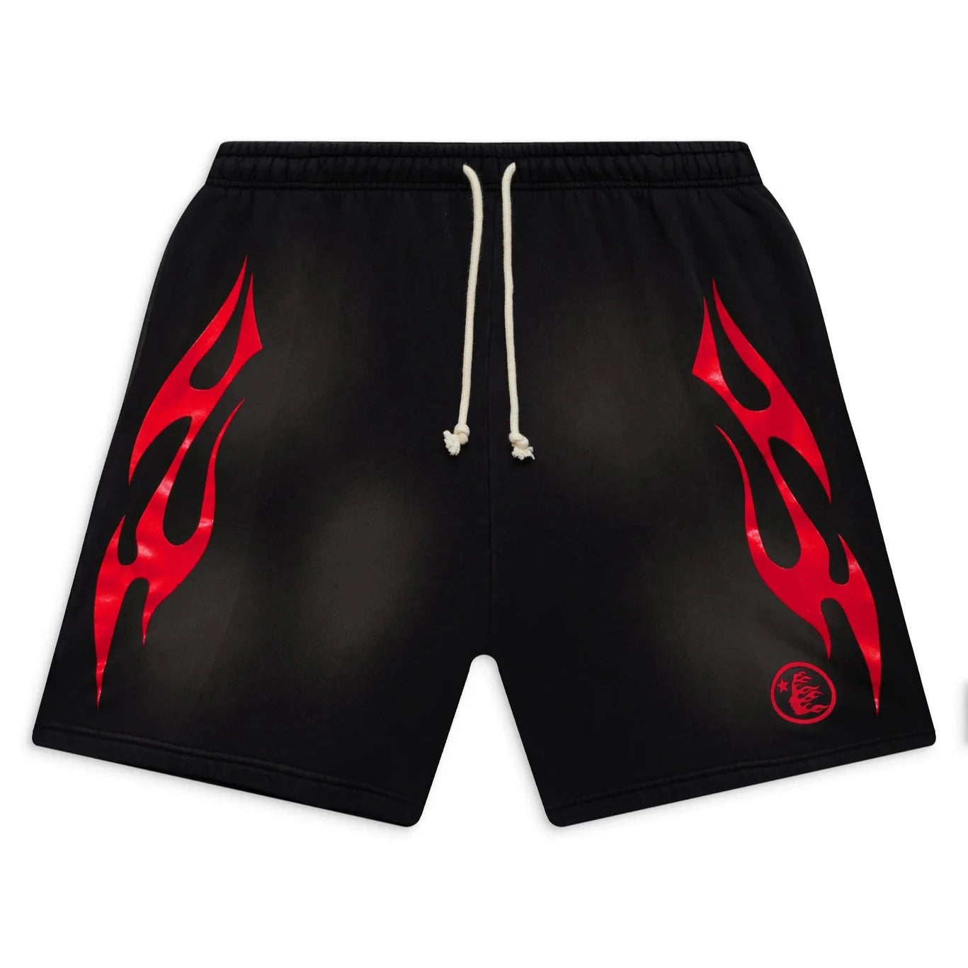 Hellstar Flame Shorts Black/Red