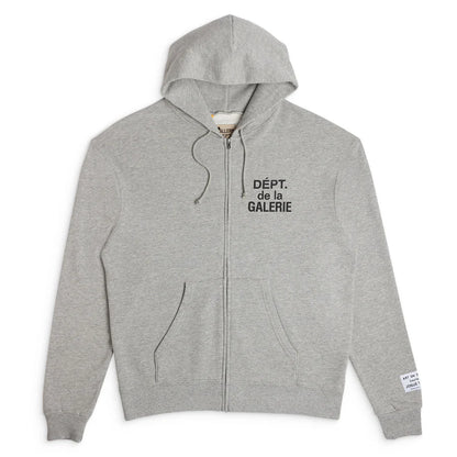 Gallery Dept. French Zip-Up Hoodie Heather Grey