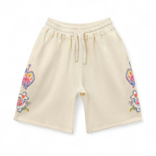 We Are Righteous Risen King Shorts Cream