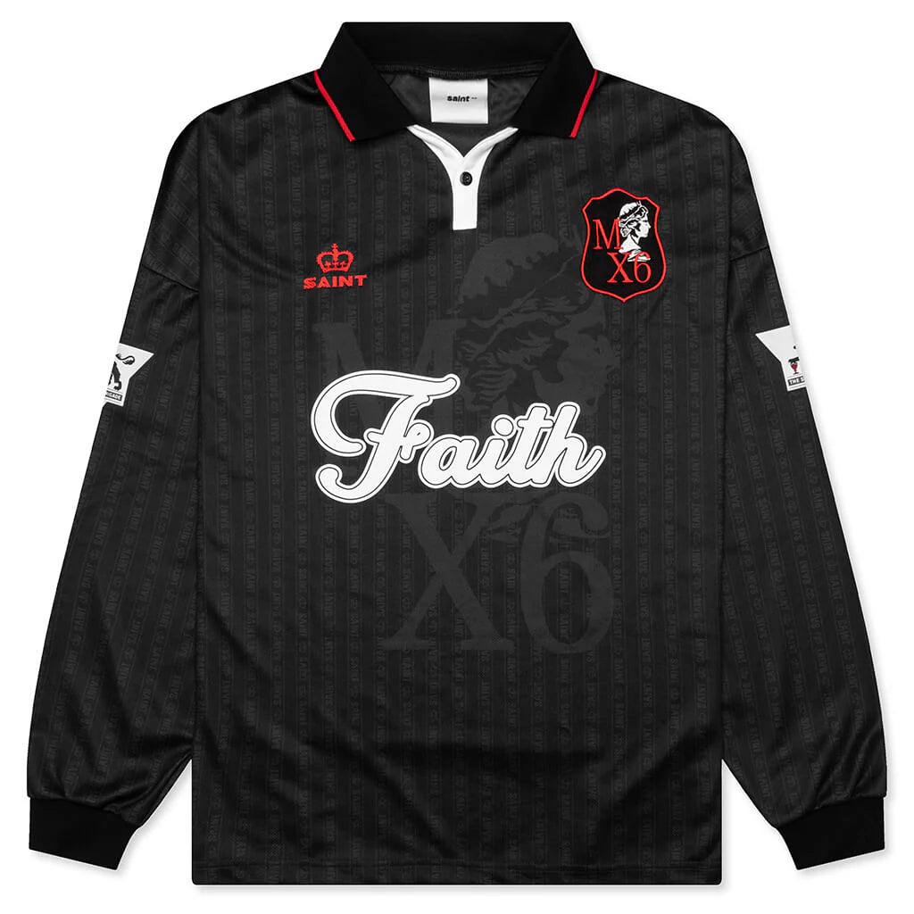 Saint Michael Faith Soccer Shirt Black