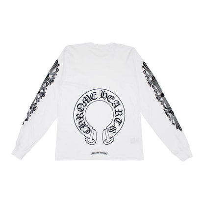 Chrome Hearts Horseshoe Floral L/S T-Shirt White