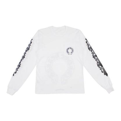 Chrome Hearts Horseshoe Floral L/S T-Shirt White