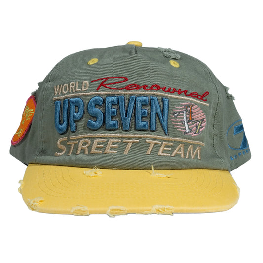 Up 7 Green Bean Intl Street Team Hat Green/Yellow