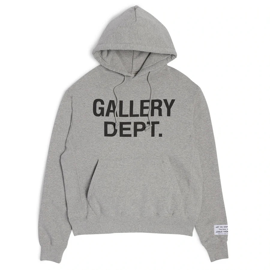 Gallery Dept Center Hoodie Logo Grey