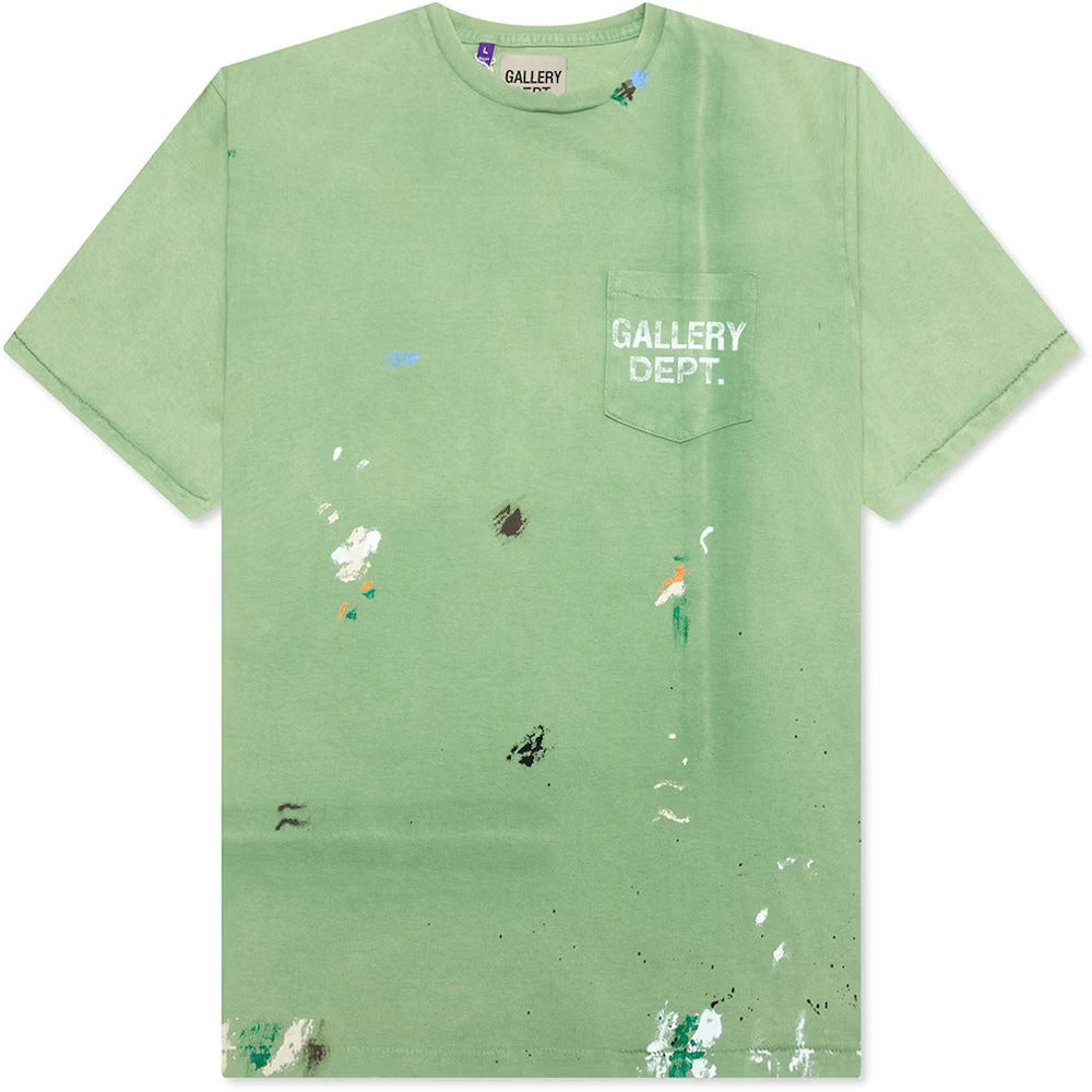 Gallery Dept. Vintage Logo Painted T-Shirt Light Green
