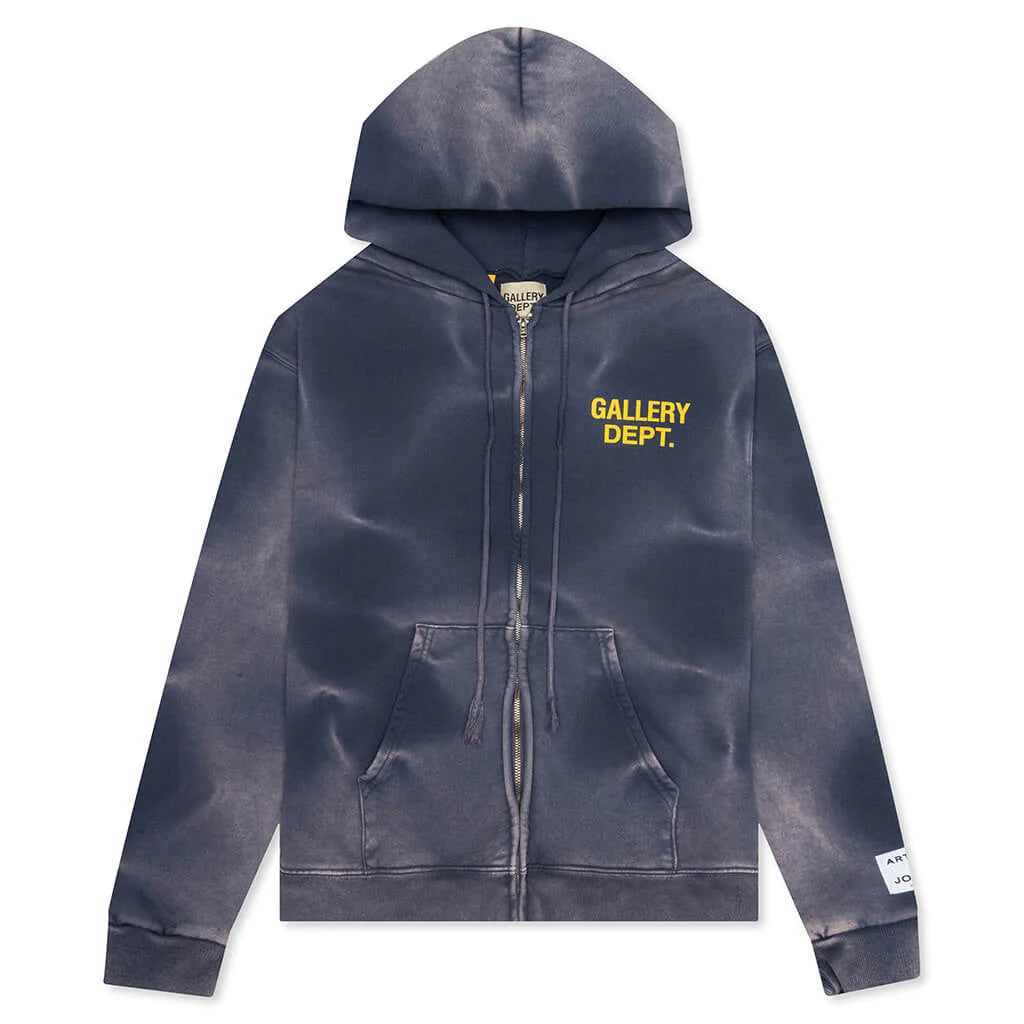 Gallery Dept. Sun Faded Zip-Up Hoodie Navy