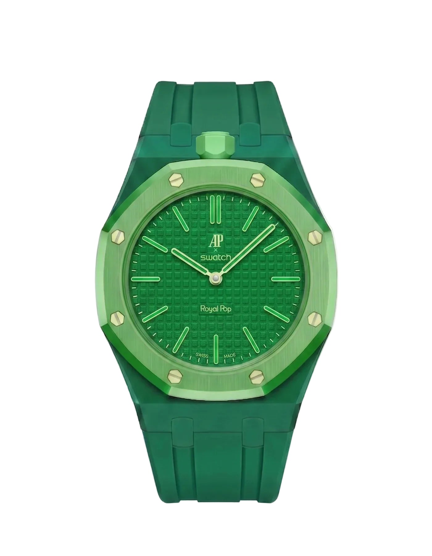 Swatch x Audemars Piguet AP Bioceramic Royal Pop Green Eight (with Rubber Strap)