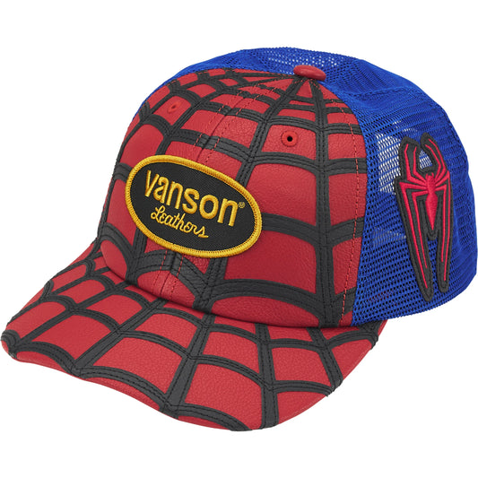 Supreme®/Vanson Leathers® Spider-Man Mesh Back 6-Panel Red