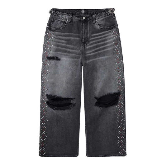 HMDD Crystal H-Star Baggies Denim Pant Black