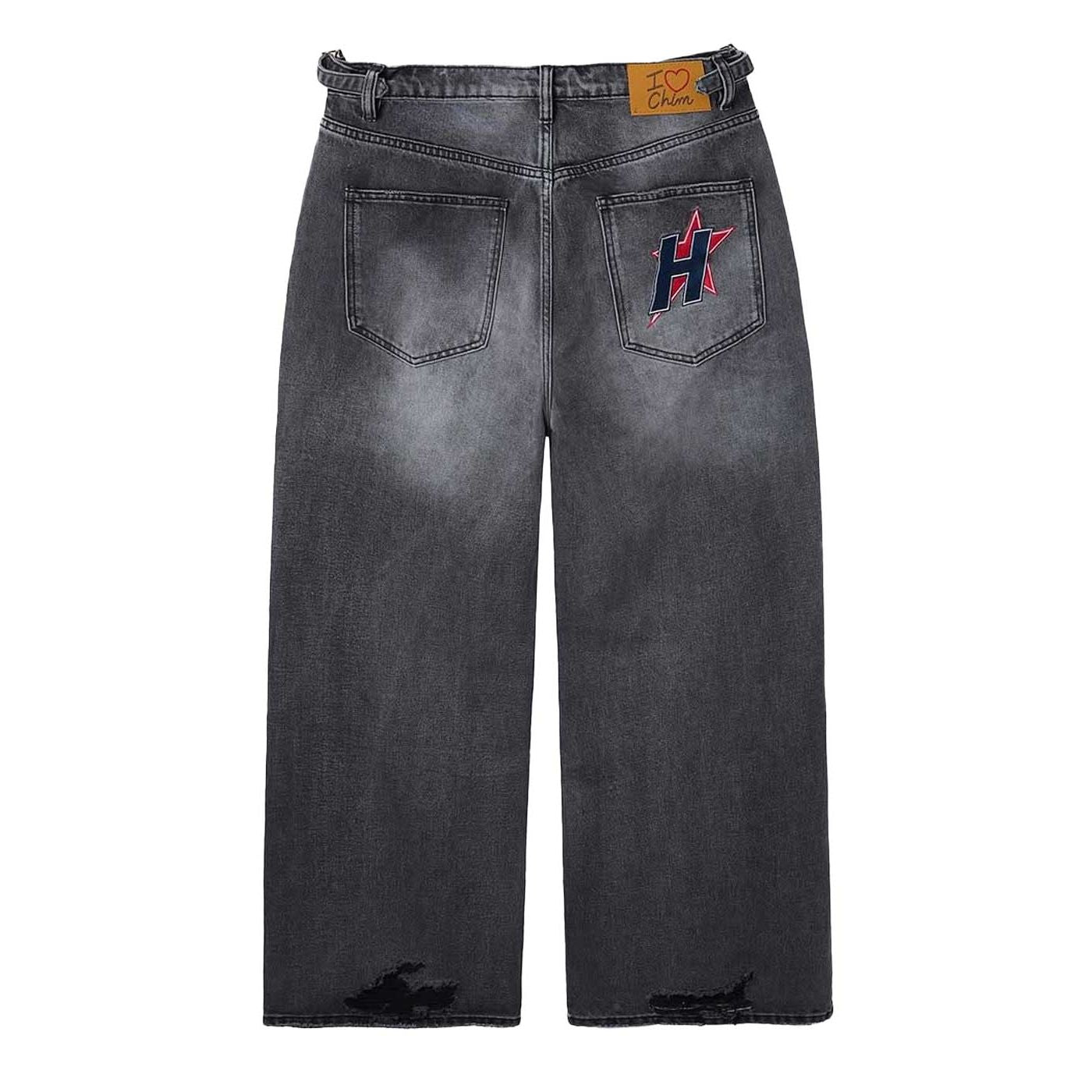 HMDD Crystal H-Star Baggies Denim Pant Black