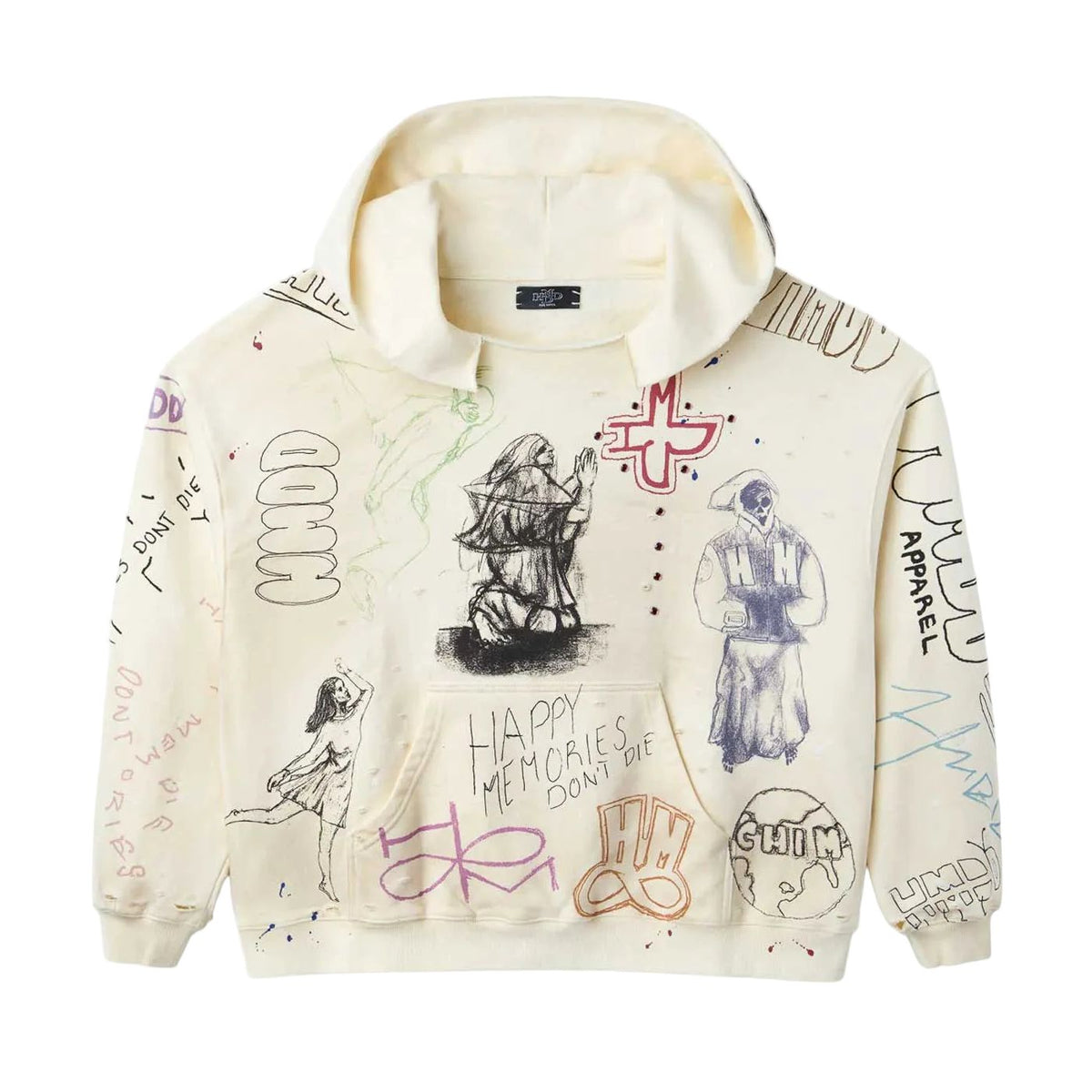 HMDD Sketch Hoodie Cream