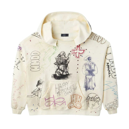 HMDD Sketch Hoodie Cream