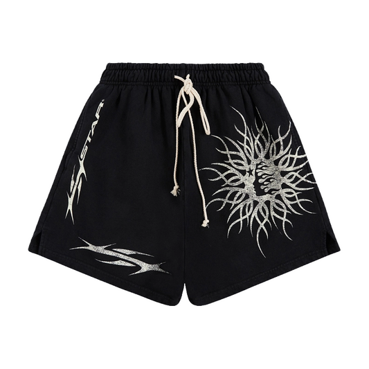 Hellstar Flame Yang Shorts Black