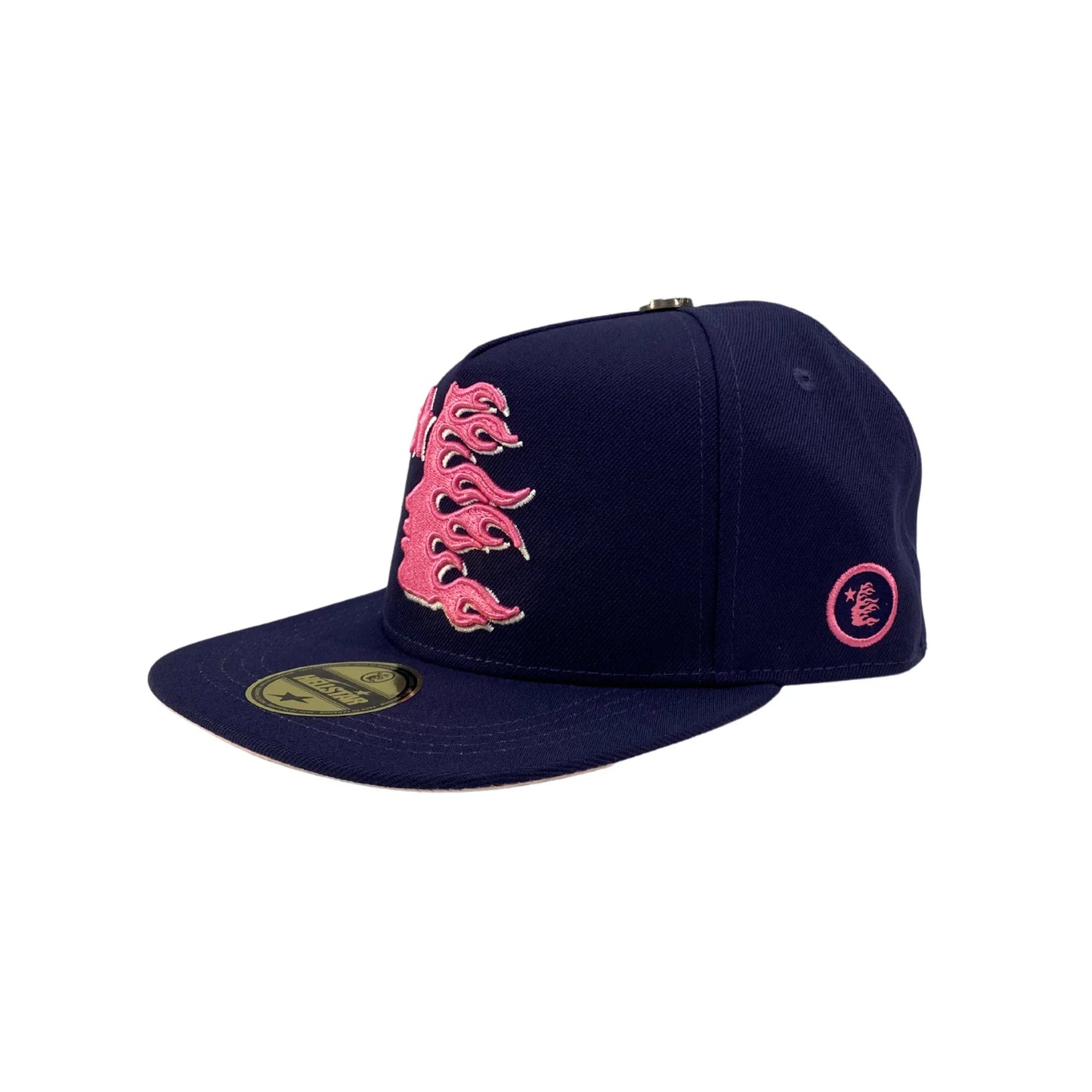 Hellstar OG Logo Fitted Hat Navy/Pink