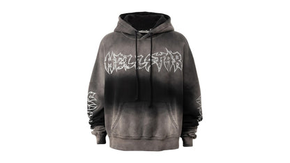 Hellstar Metal Logo Hoodie Washed Black