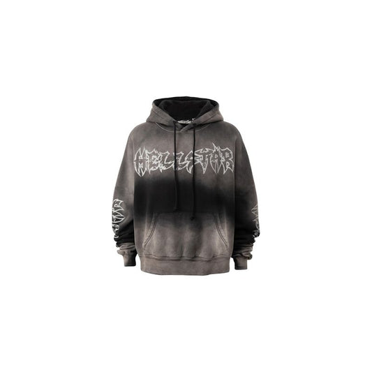 Hellstar Metal Logo Hoodie Washed Black