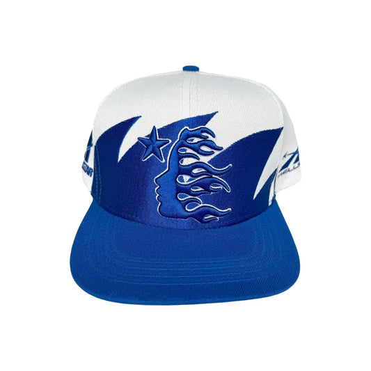 Hellstar SharkTeeth Snapback Hat Blue/White