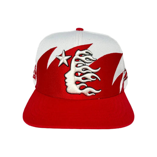 Hellstar SharkTeeth Snapback Hat Red/White