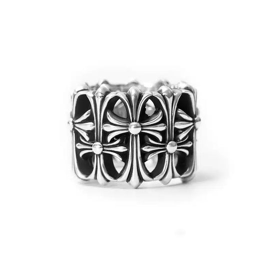 Chrome Hearts Silver Cemetery Cross Ring