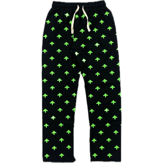 Vertabrae Everyday Pants Black/Neon Green