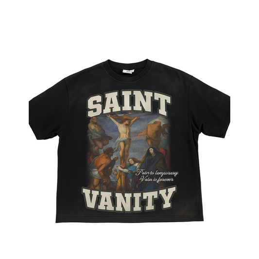 Saint Vanity Pain Is Temporary Tee Black
