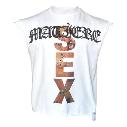 Matière De Désirs Madonna Cut Off T-Shirt White