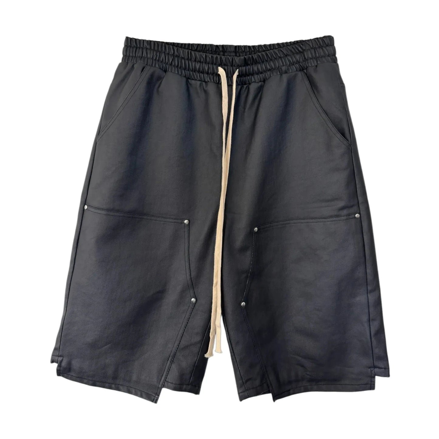 Matière De Désirs Wax Double Knee Shorts Black