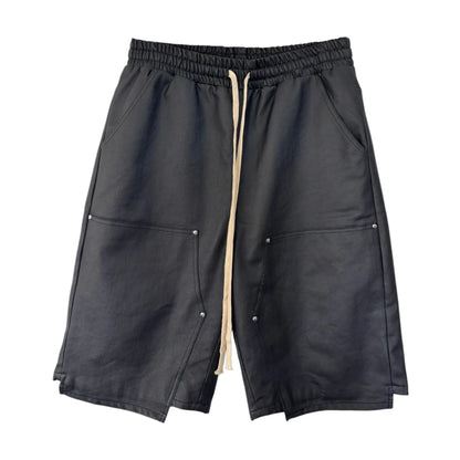 Matière De Désirs Wax Double Knee Shorts Black