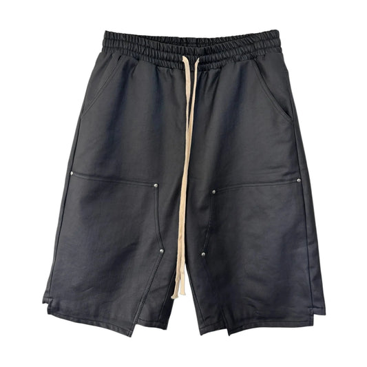 Matière De Désirs Wax Double Knee Shorts Black
