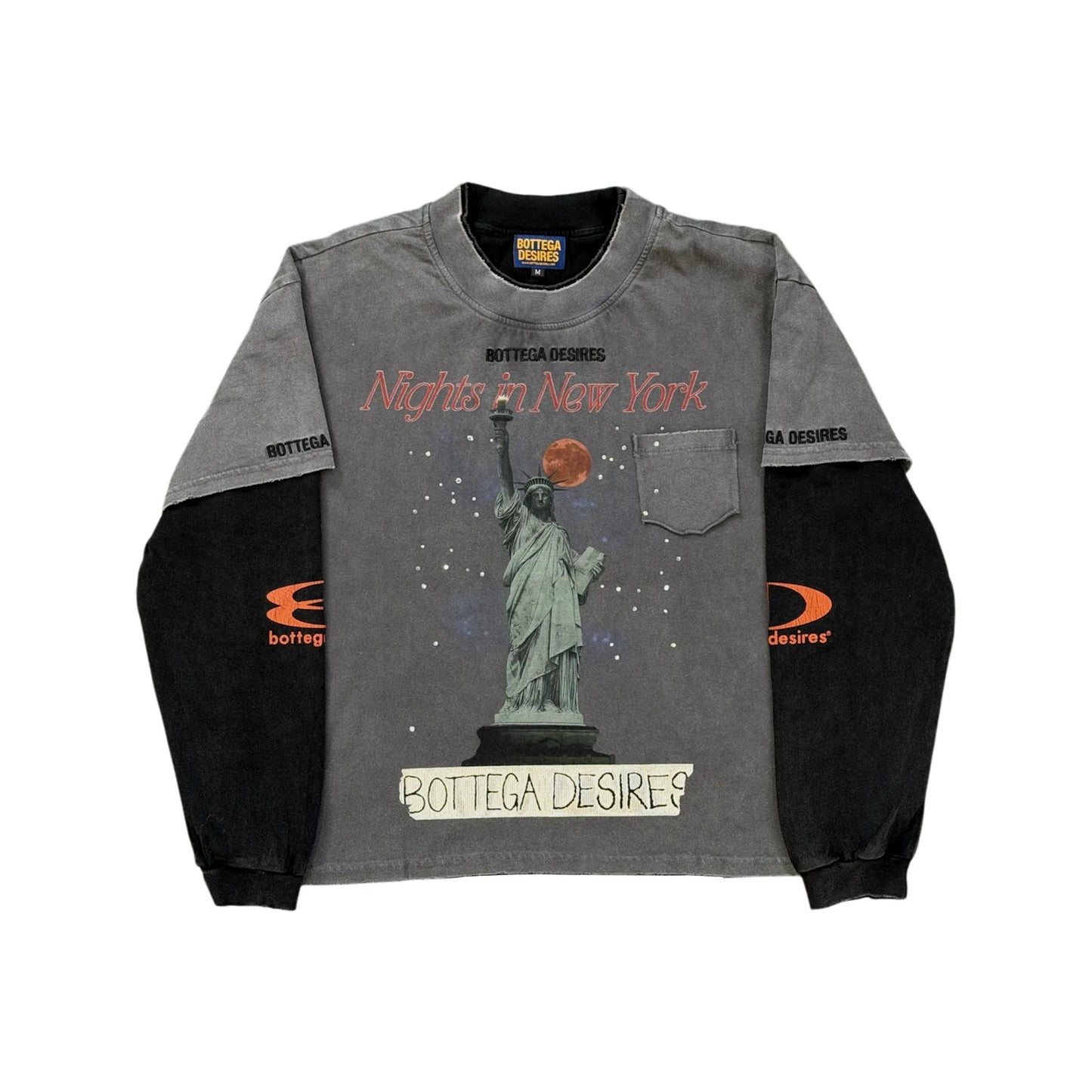 Bottega Desires Nights In NY Layered Long Sleeve Grey