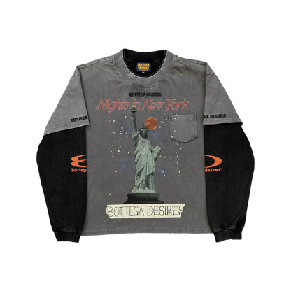 Bottega Desires Nights In NY Layered Long Sleeve Grey