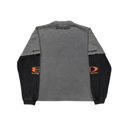 Bottega Desires Nights In NY Layered Long Sleeve Grey