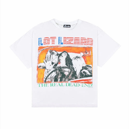 Vital Lot Lizard Distressed Tee White