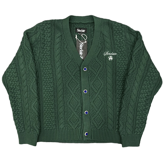 Sinclair Cableknit Cardigan Hunter Green