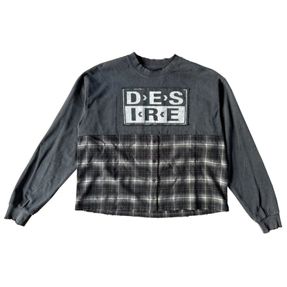 Bottega Desires Hybrid Flannel L/S T-Shirt Black/Grey