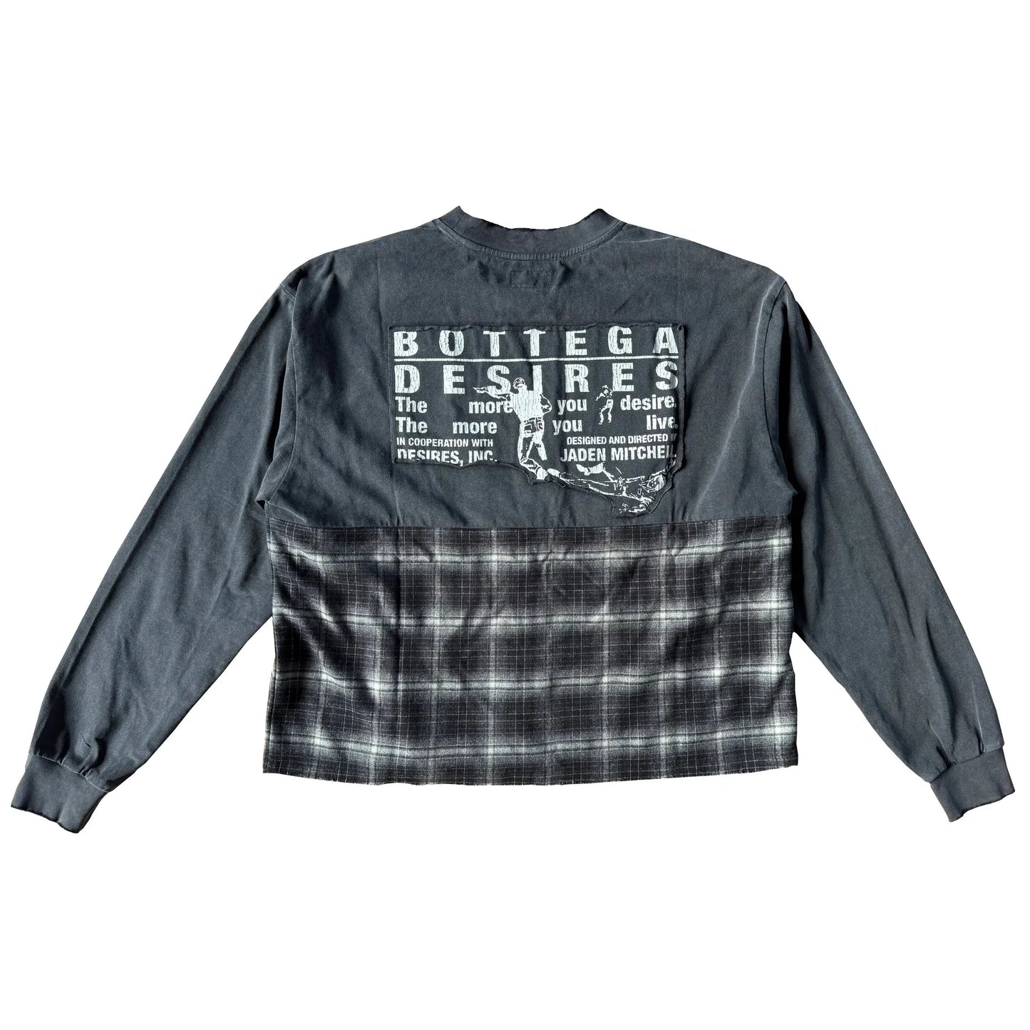 Bottega Desires Hybrid Flannel L/S T-Shirt Black/Grey