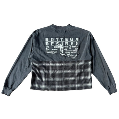 Bottega Desires Hybrid Flannel L/S T-Shirt Black/Grey