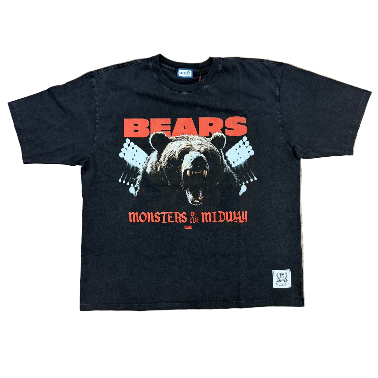 Kith NFL Bears Photo Vintage Tee Black