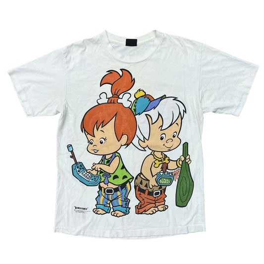 Vintage 1993 The Flintstones Pebbles & Bamm-Bamm T-Shirt White