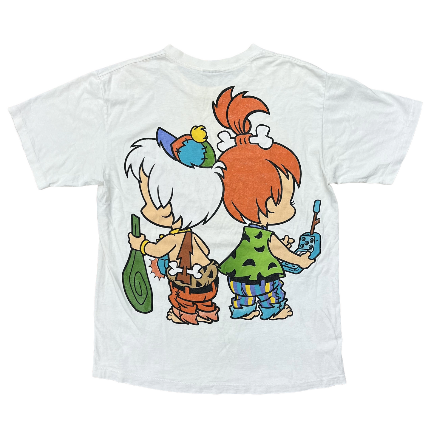 Vintage 1993 The Flintstones Pebbles & Bamm-Bamm T-Shirt White