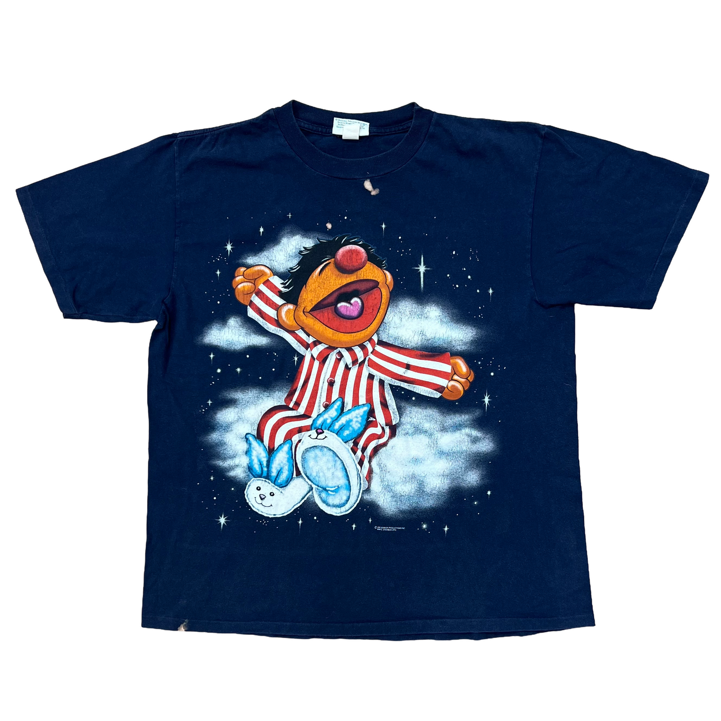 Vintage 1990's Sesame Street Ernie T-Shirt Navy