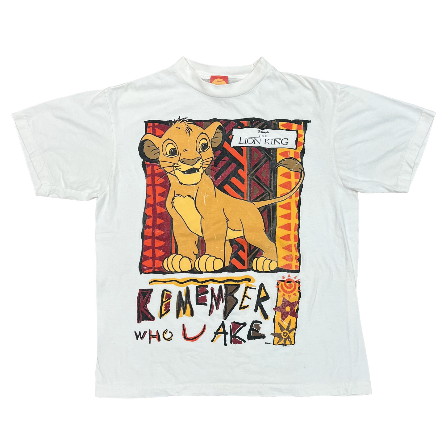 Vintage 1990's Disney The Lion King Simba Remember Who You Are T-Shirt White