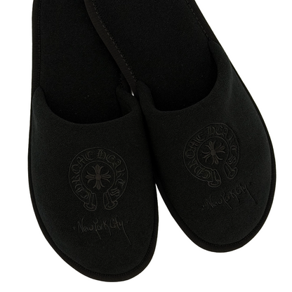 Chrome Hearts New York Exclusive Hotel Slippers Black/Black