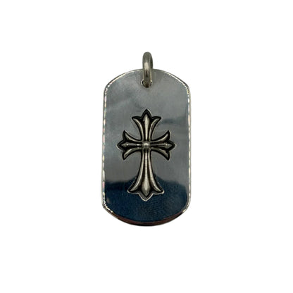 Chrome Hearts Cross Cut Out Dog Tag Pendant