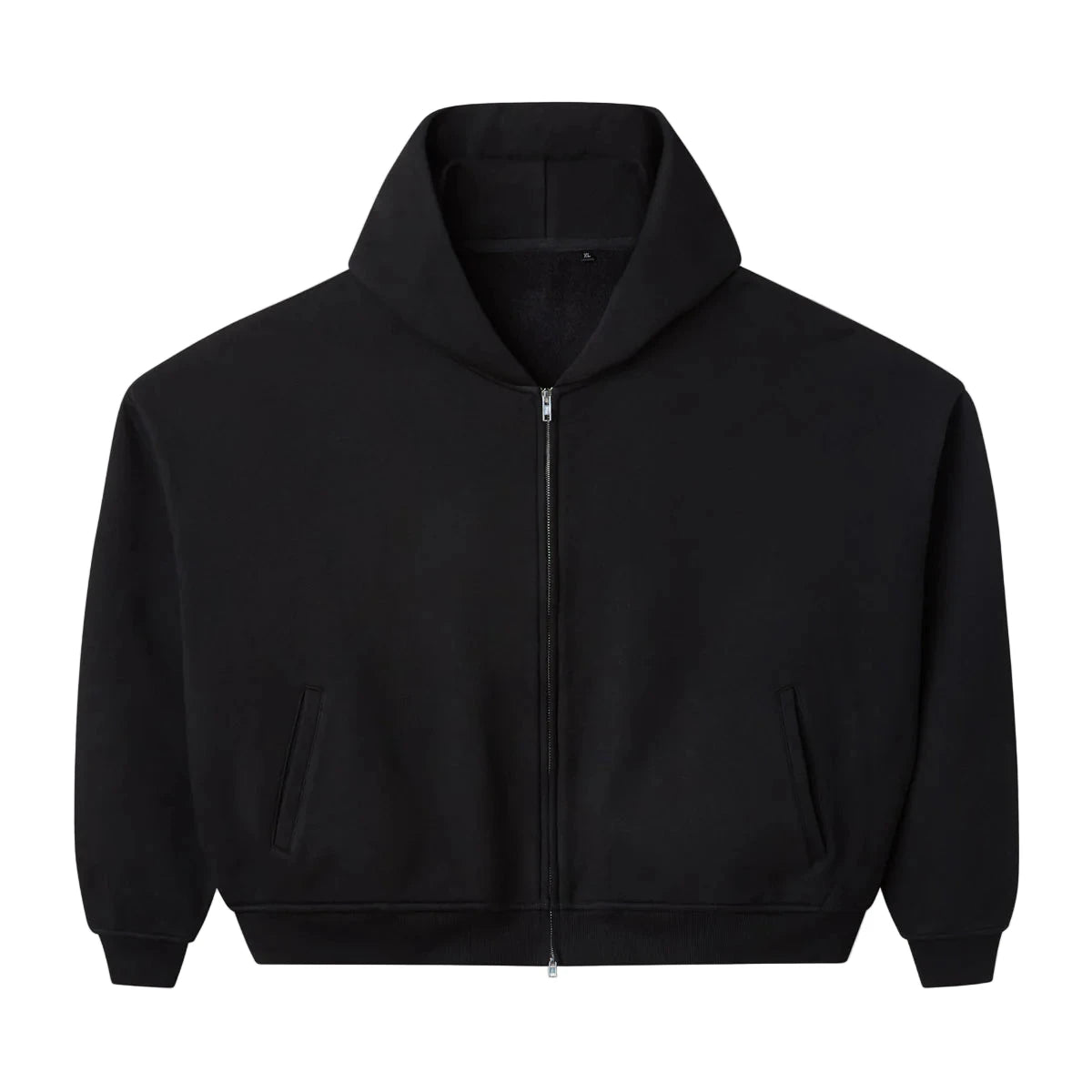 HMDD Blank Zip-Up Hoodie Black