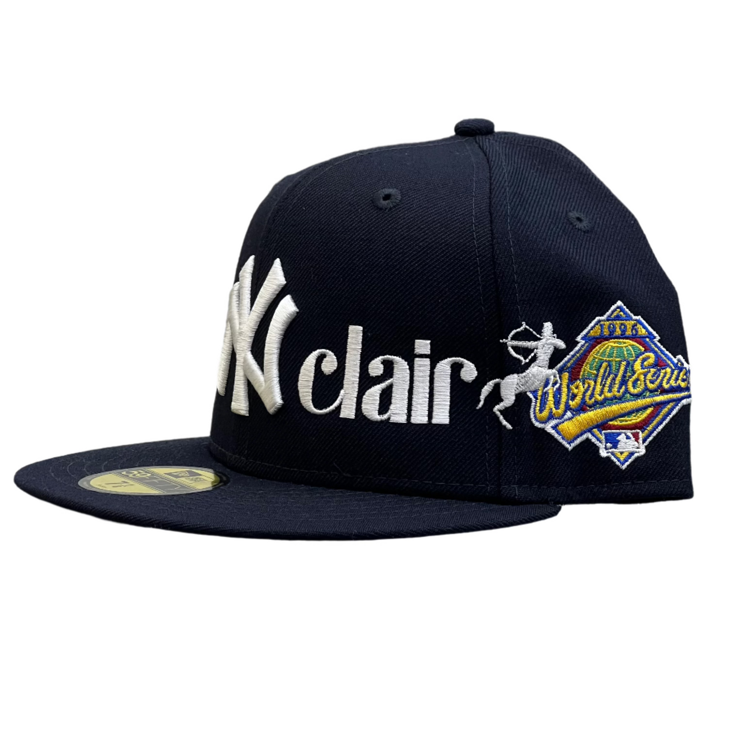 Sinclair New Era New York Yankees 1996 World Series Patch Fitted Hat Navy