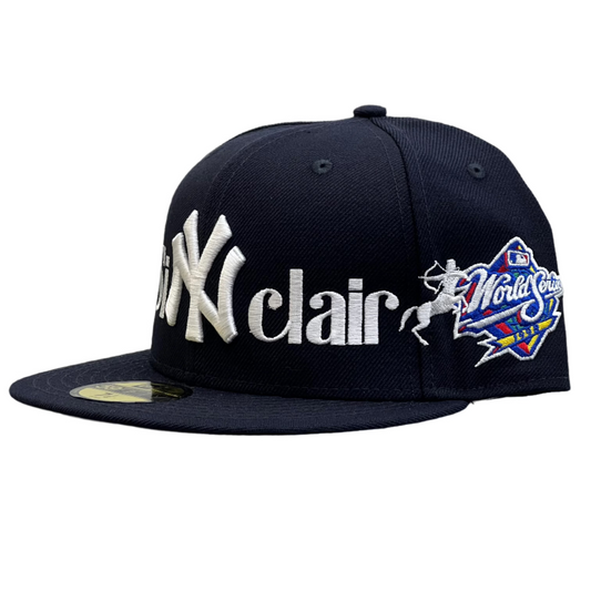 Sinclair New Era New York Yankees 1998 World Series Patch Fitted Hat Navy