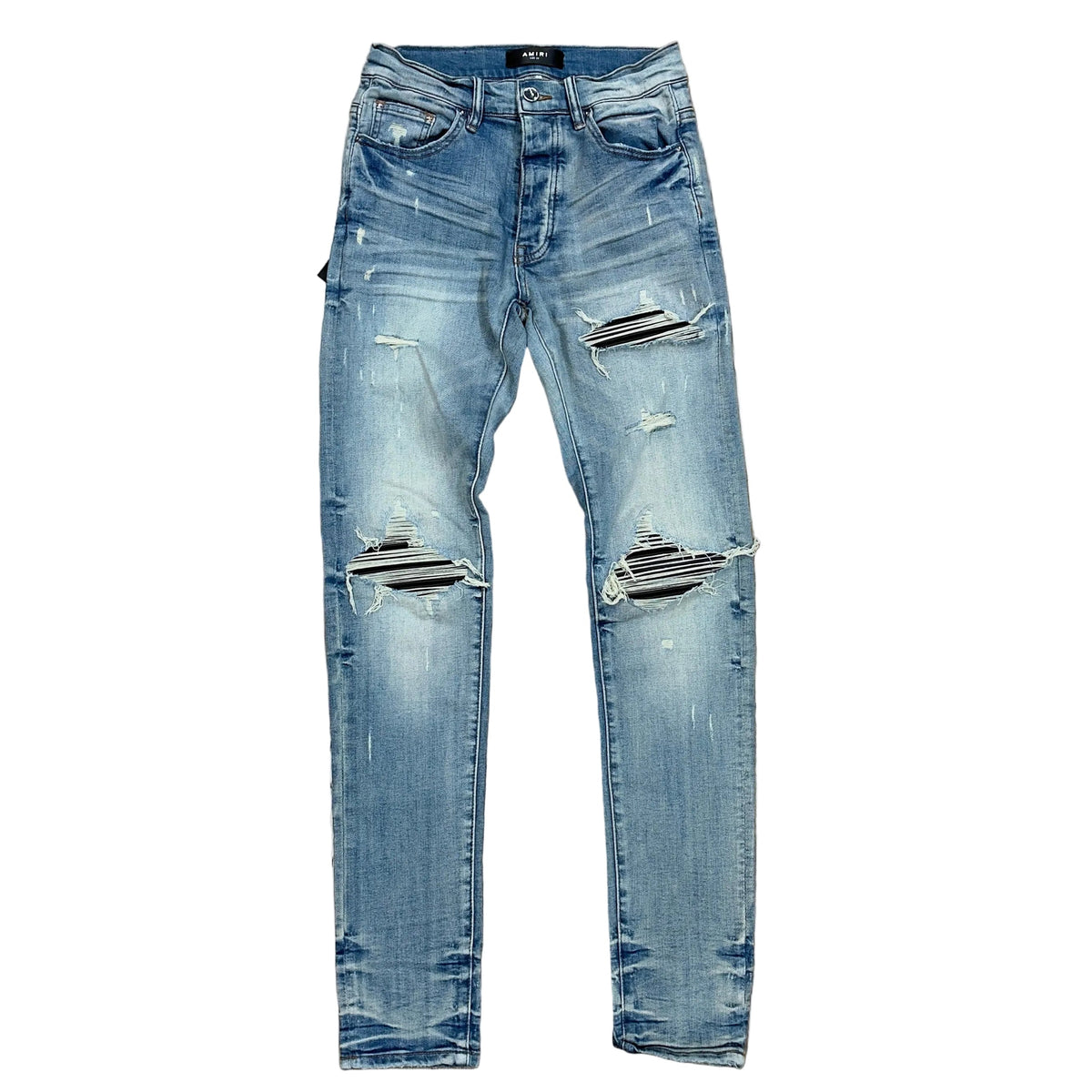 Amiri MX1 Leather Jean Clay Indigo